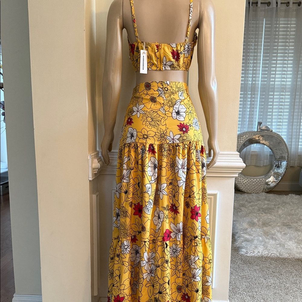 CBR Yellow Floral Skirt Set - Picture 3 of 7